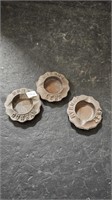 Lehr Dunham Cast Iron Indvidual Ashtrays Made in