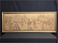 Large Antique Framed Tapestry India / Persia