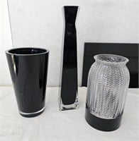 Black Glass Vases