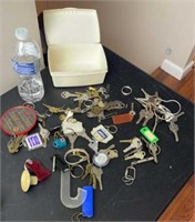 Plastic box of keys