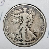 1928 S WALKING LIBERTY HALF DOLLAR F