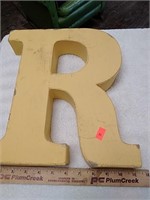 Metal letter r