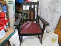 OLD CHILDS WOOD ROCKING CHAIR