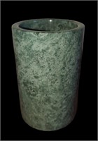 Mid Century green marble wine bottle