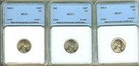1943 PDS Cent NNC MS67+ 3 PC LOT