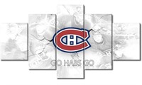 GO HABS GO 5 WIDE CANVAS WALL ART 60x32IN
