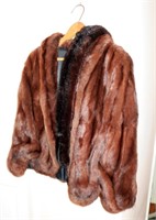 N.L. Kaplan Olean, NY mink stole and mink collar