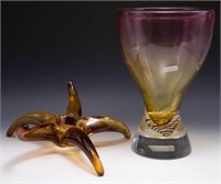 Lot of 2 Evolution by Waterford Pcs.- Vase, Votive