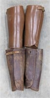 Vintage Leather Shin Guards