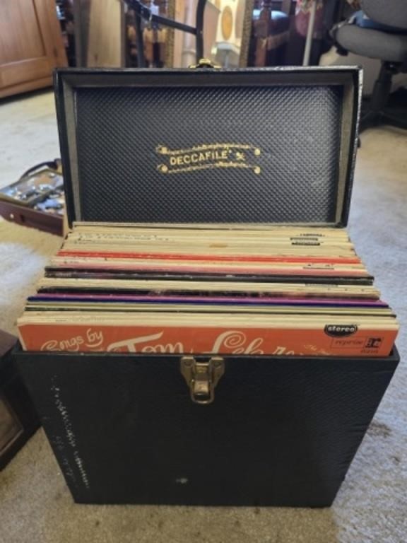 Hard case full of vinyls Records