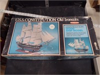 Vtg USS Constitution Wood Ship Model
