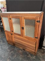 Oak Hoosier cabinet top
