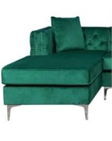 Lilola Home Green Chaise and Seat