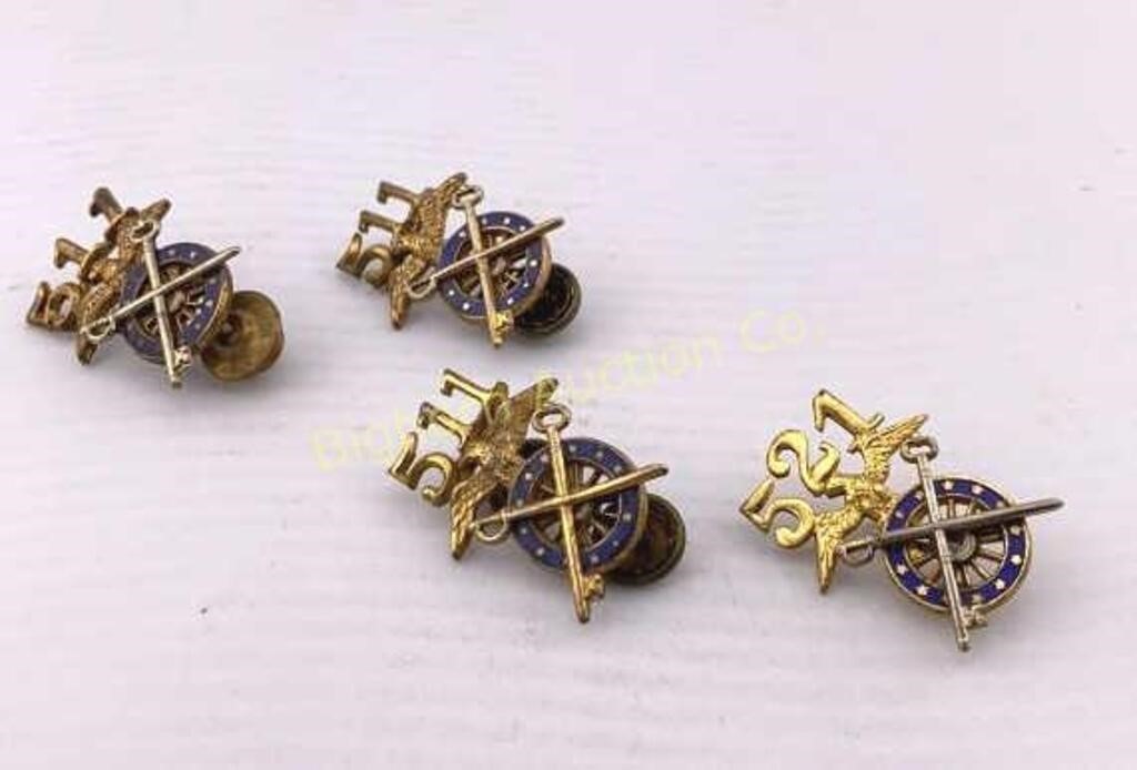 WWII US Military Pins 4 pc Lot