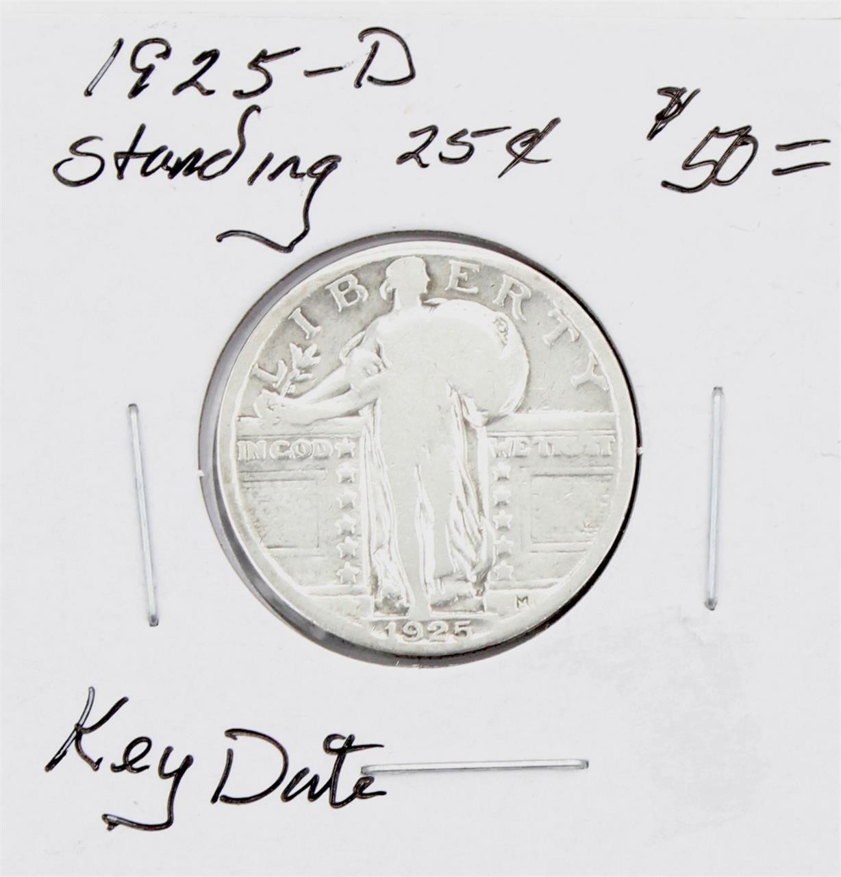 1925-D Standing Liberty Silver Quarter KEY DATE