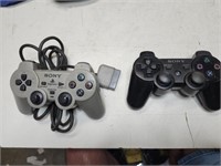 Play Station wireless controller and a corded