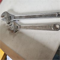 2 Adjustable  Wrenches  - 12" & 15"
