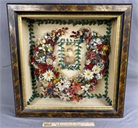 Victorian Floral Mourning Wreath Memorial