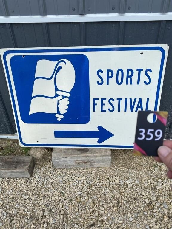 Metal Sports Festival Sign 42"x30"