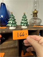 Vintage Ceramic Christmas Tree S+P Shakers