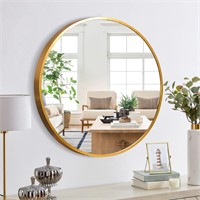 NeuType 32 inch Round Mirror Circle Mirror