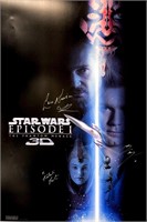Autograph Star Wars Phantom Menace Poster