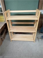 WOODEN FOLD UP BOOKSHELF 34" X 27.5" X 11"