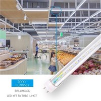 $100 Brillihood T8 LED Shop Light Tube, 4FT, 18w