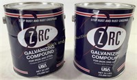 (2) New Galvanizing Compound Cans