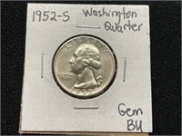 1952S Washington Quarter