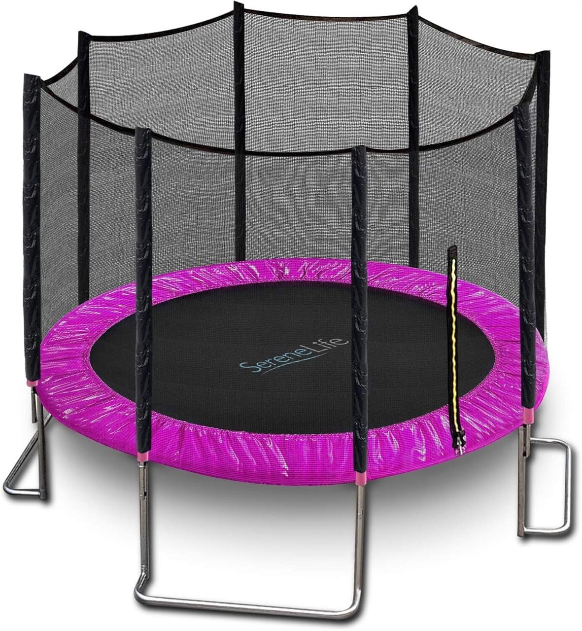 (Read)SereneLife Trampoline Pink 10 Ft