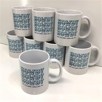 8 Coffee Mugs - HOWDY The Village, Dallas, TX