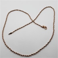 .925 Silver Rose Gold Toned 18" Necklace (Italy)