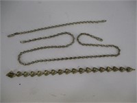 2 Sterling Bracelets & 1 Sterling Necklace