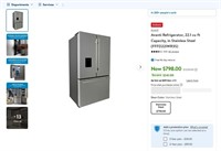 A903  Avanti Refrigerator 22.1 cu ft Stainless .