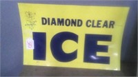 DIAMOND CLEAR ICE PLASTIC SIGN