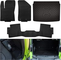 Bonbo Floor Mats & Cargo Liner Set Fits for Jeep