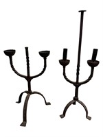 Group of 2 Iron Lamp with 2 Candles