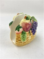 Ceramic Napkin Holder Fruit Basket Motif