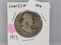 1953 90% Silver Franklin Half $1 Dollar