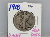 1918 90% Silver Walker Half $1 Dollar