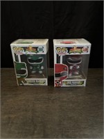 Funko Pop Power Rangers Green & Red