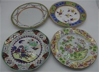 Four various Spode side plates