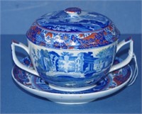 Spode 'Blue Italian' pattern lidded bowl