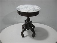 14"x 18.75" Marble Topped Round Planter Table