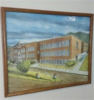 Mullins high school framed print approx size is