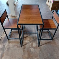 3-Piece Industrial Dining Table Set for 2