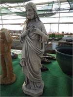Concrete Sacred Heart Jesus statue
