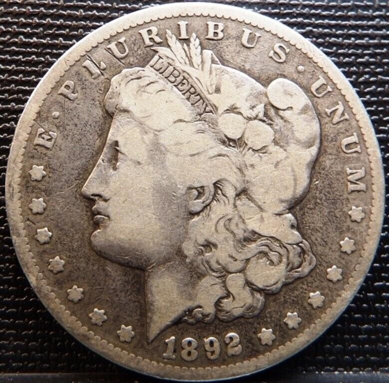 1892-CC Carson City Morgan Silver Dollar - Coin