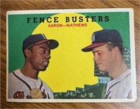 1959 Topps Hank Aaron/ Ed Matthews Fence Busters
